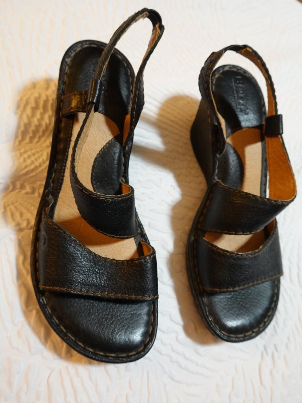 Born Strappy Sandals with a Wedge Heal